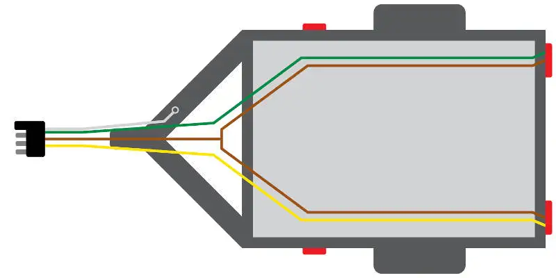 4 Pin Trailer Wiring Diagram - Yellow, Brown, Green 4 Pin Trailer Wiring Diagram - Yellow, Brown, Green