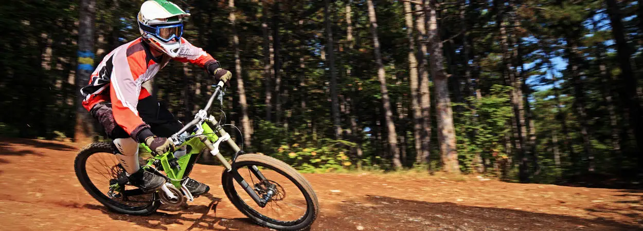 BMX Bike Rider Forest Dirt Trail BMX Bike Rider Forest Dirt Trail