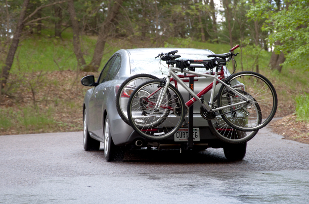 Car hitch bike rack on CURT class 1 hitch Car hitch bike rack on CURT class 1 hitch