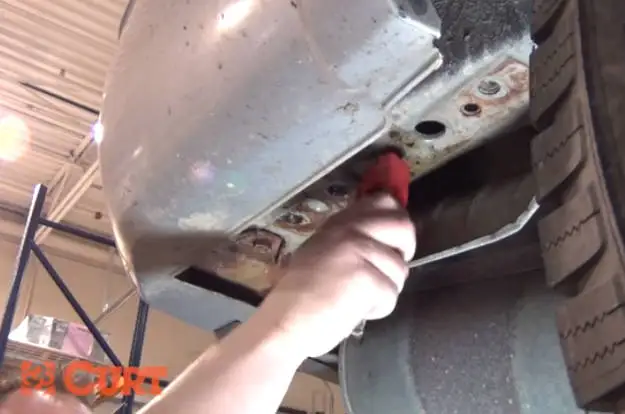 Clean Weldnuts with Wire Brush Clean Weldnuts with Wire Brush