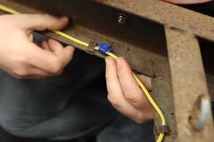 Clip Wires onto Trailer Frame Clip Wires onto Trailer Frame