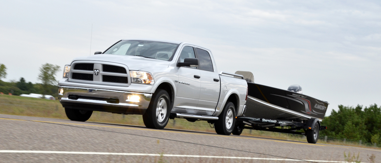CURT class 3 hitches on truck towing boat trailer CURT class 3 hitches on truck towing boat trailer