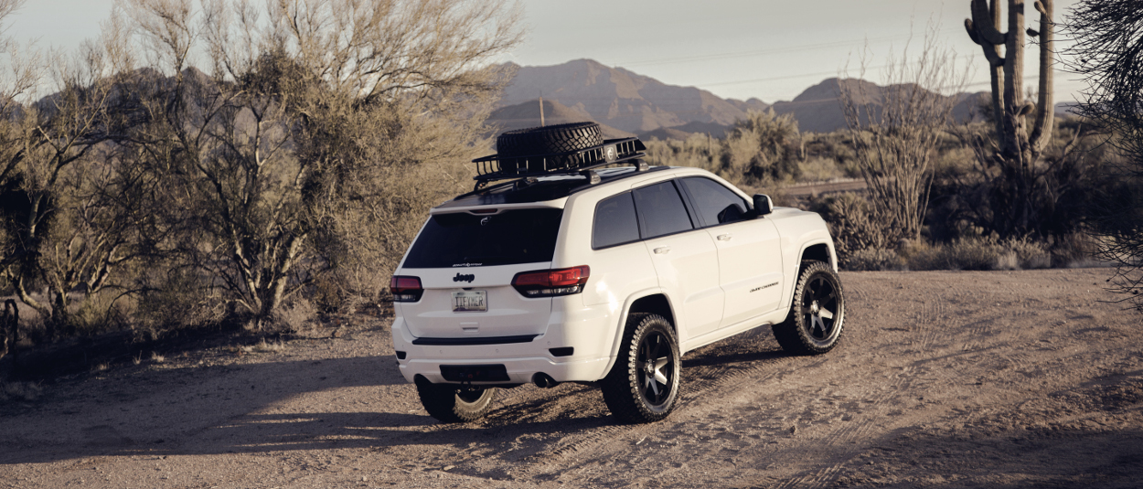 CURT roof rack cargo carrier on desert Jeep CURT roof rack cargo carrier on desert Jeep
