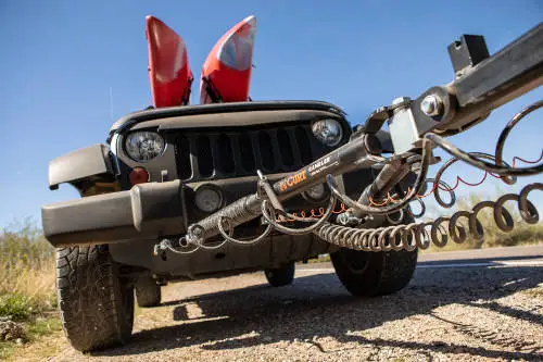 Jeep Tow Bar Hitched Up Jeep Tow Bar Hitched Up