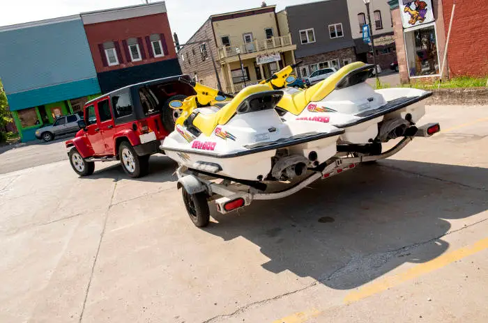 Jeep Towing Jet Ski Trailer Jeep Towing Jet Ski Trailer