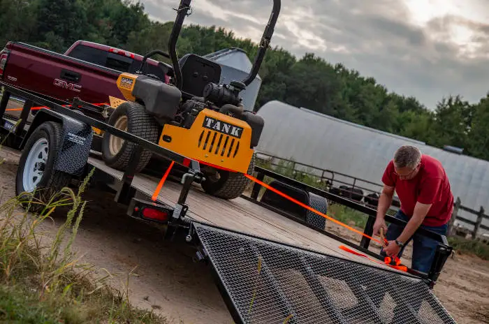 Securing Trailer with Cargo Ratchet Straps Securing Trailer with Cargo Ratchet Straps