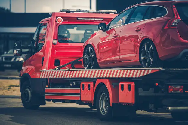 Tow Truck Hauling Car Tow Truck Hauling Car