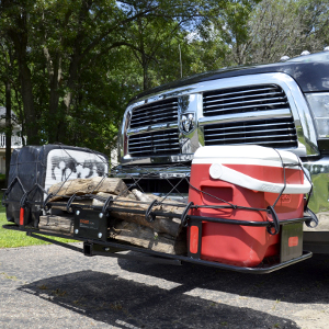 Truck cargo carrier on CURT front hitch Truck cargo carrier on CURT front hitch