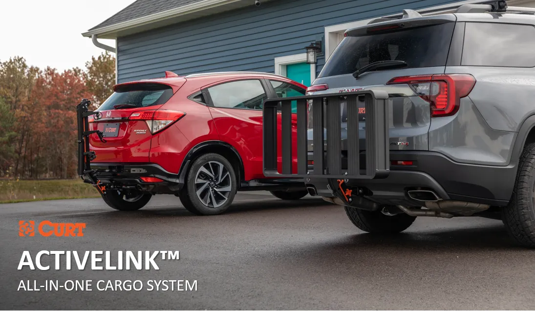 CURT ActiveLink Cargo Carrier Bike Rack Driveway
